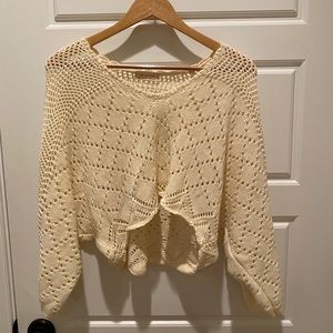 Cropped knitted sweater